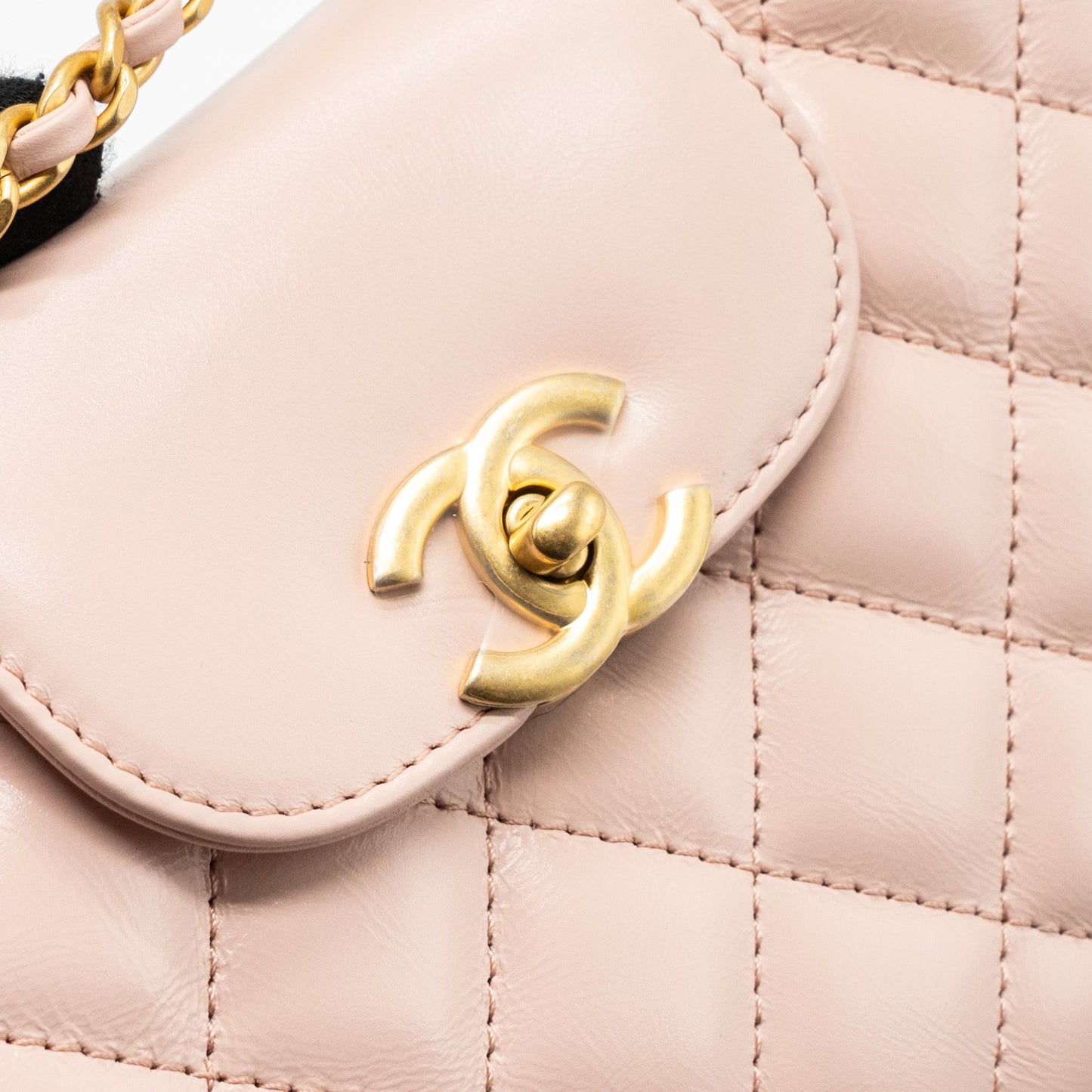 Chanel 23k Mini Shopping Bag Calfskin Light Pink (Microchip)