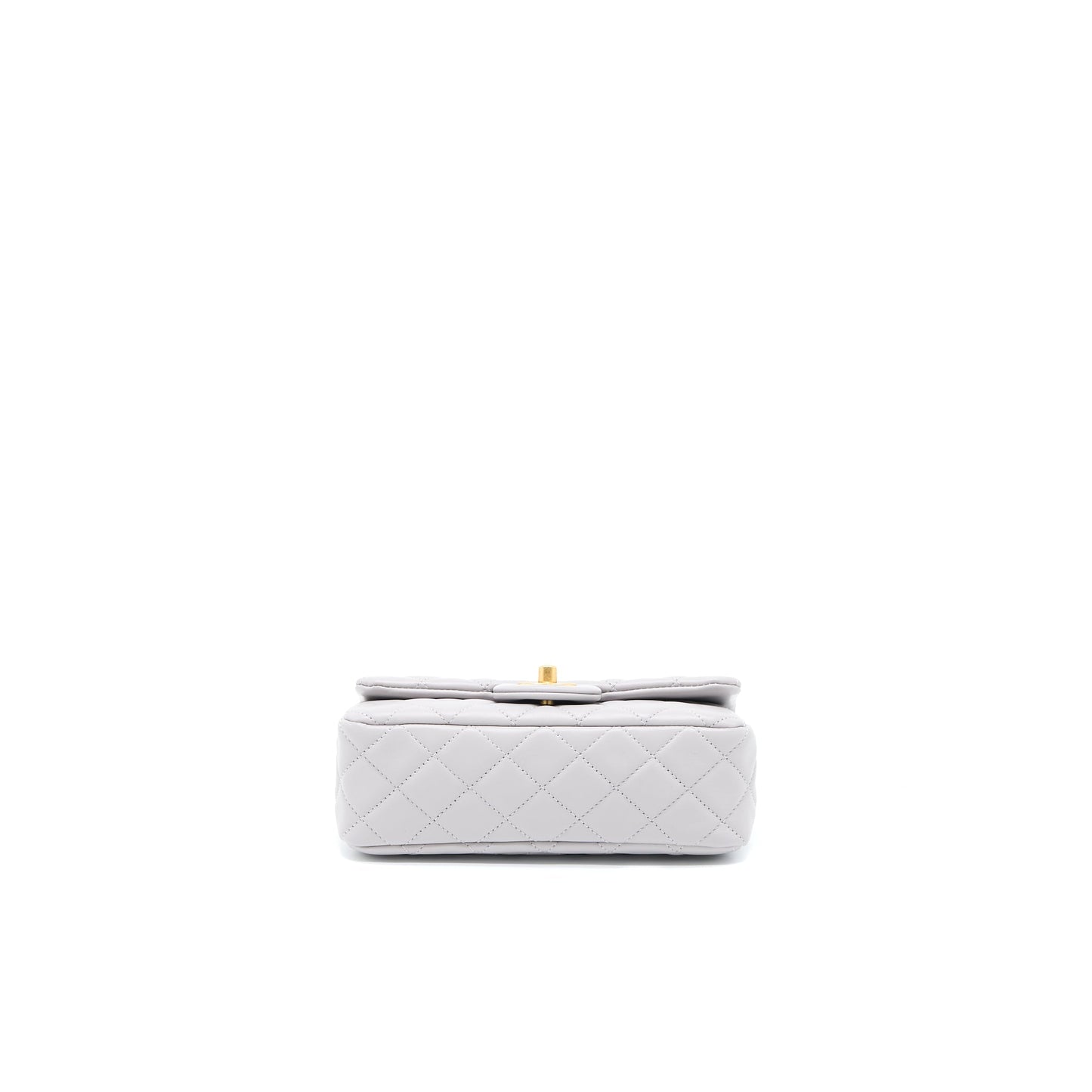 Chanel 22B Pearl Crush Mini Rectangular Flap Bag Lambskin Light Grey (Microchip)