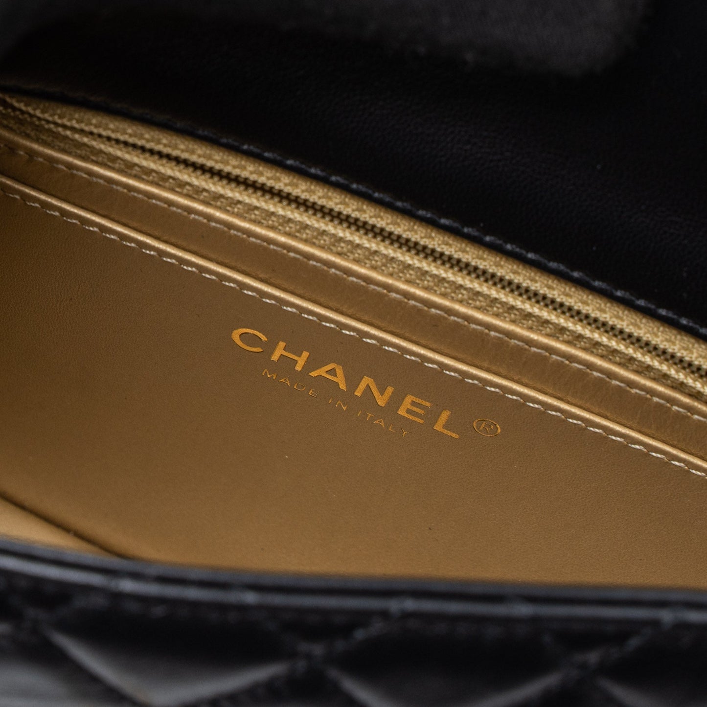 Chanel Pearl Crush Mini Square Flap Bag Lambskin Black Brushed  (Microchip)