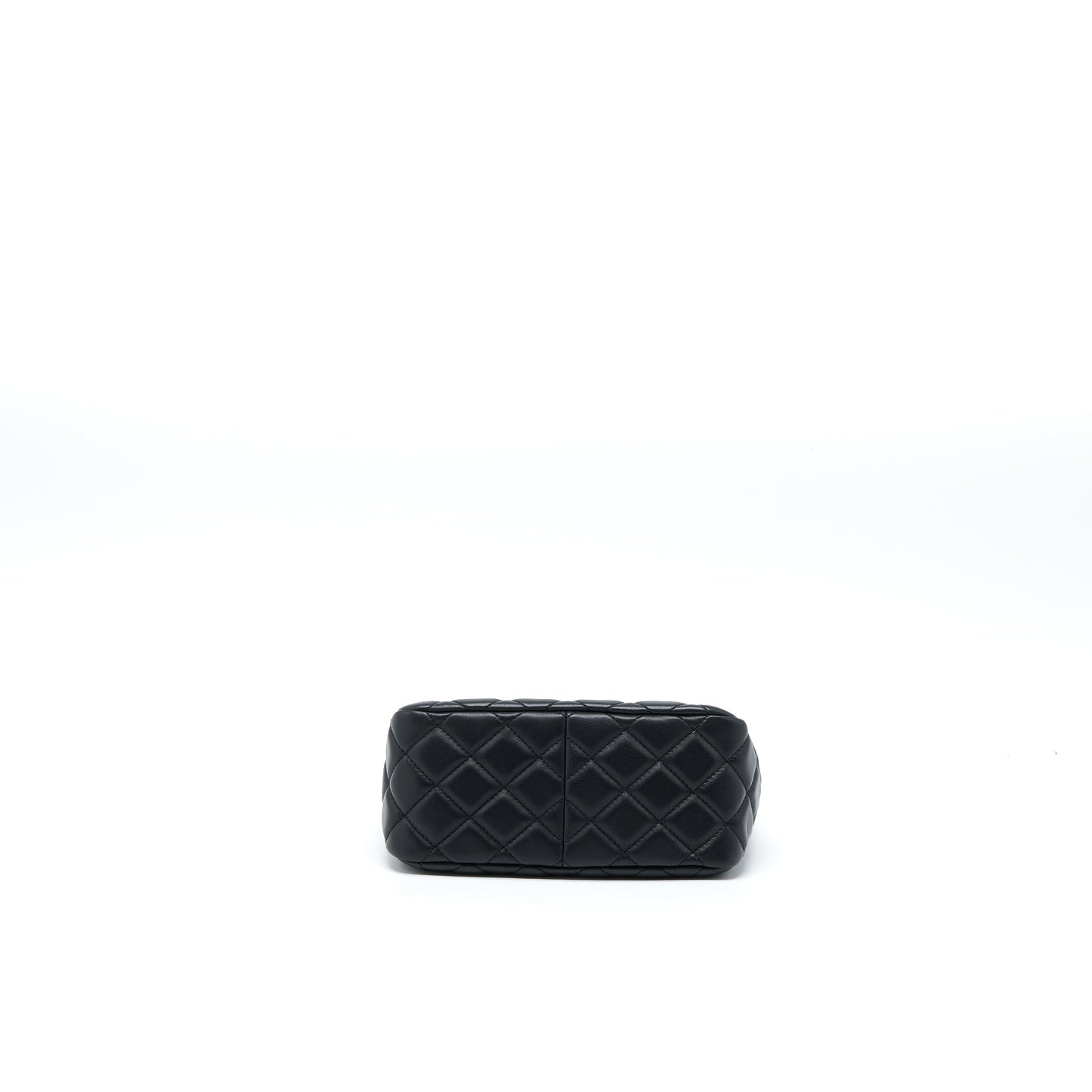 Chanel Pearl Crush Hobo Bag Lambskin Black  (Microchip)
