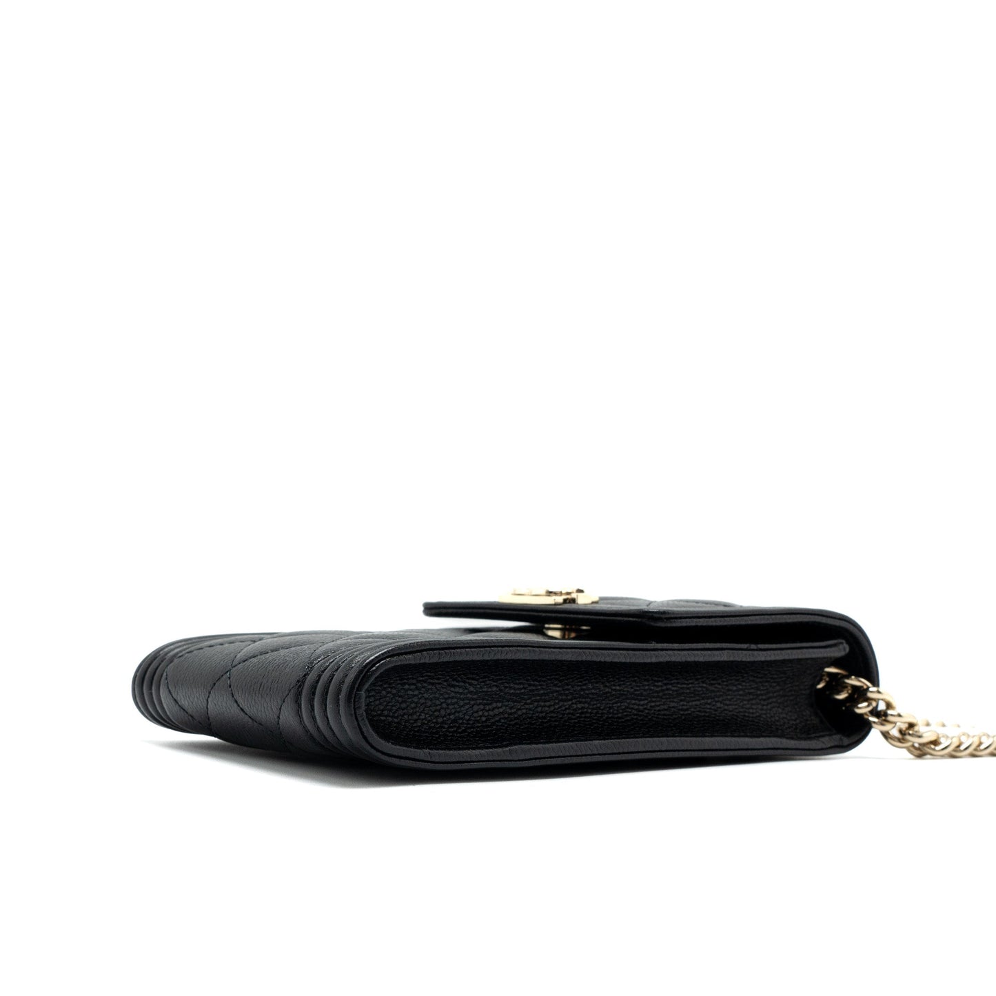 Chanel Vertical Phone Pouch Caviar Black L