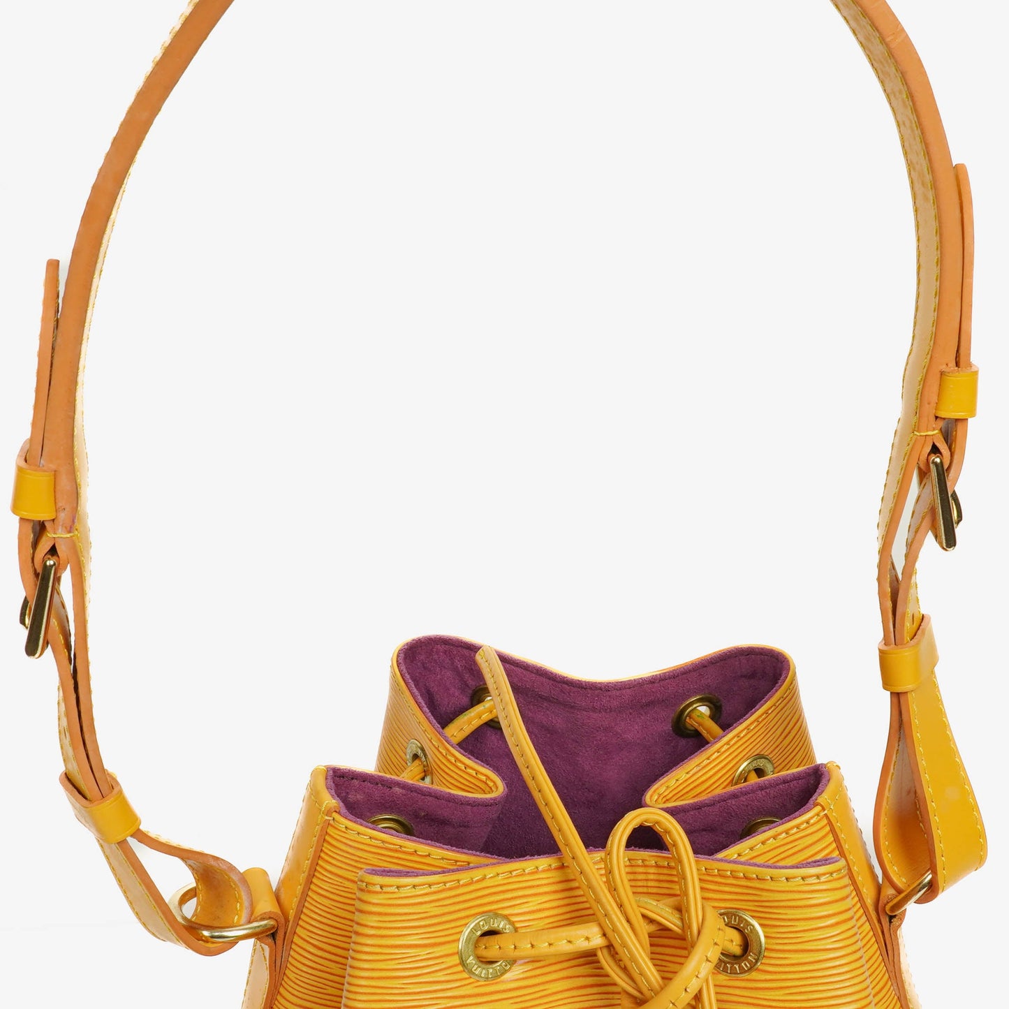Louis Vuitton Petit Noe Yellow EPI Leather Shoulder Bag