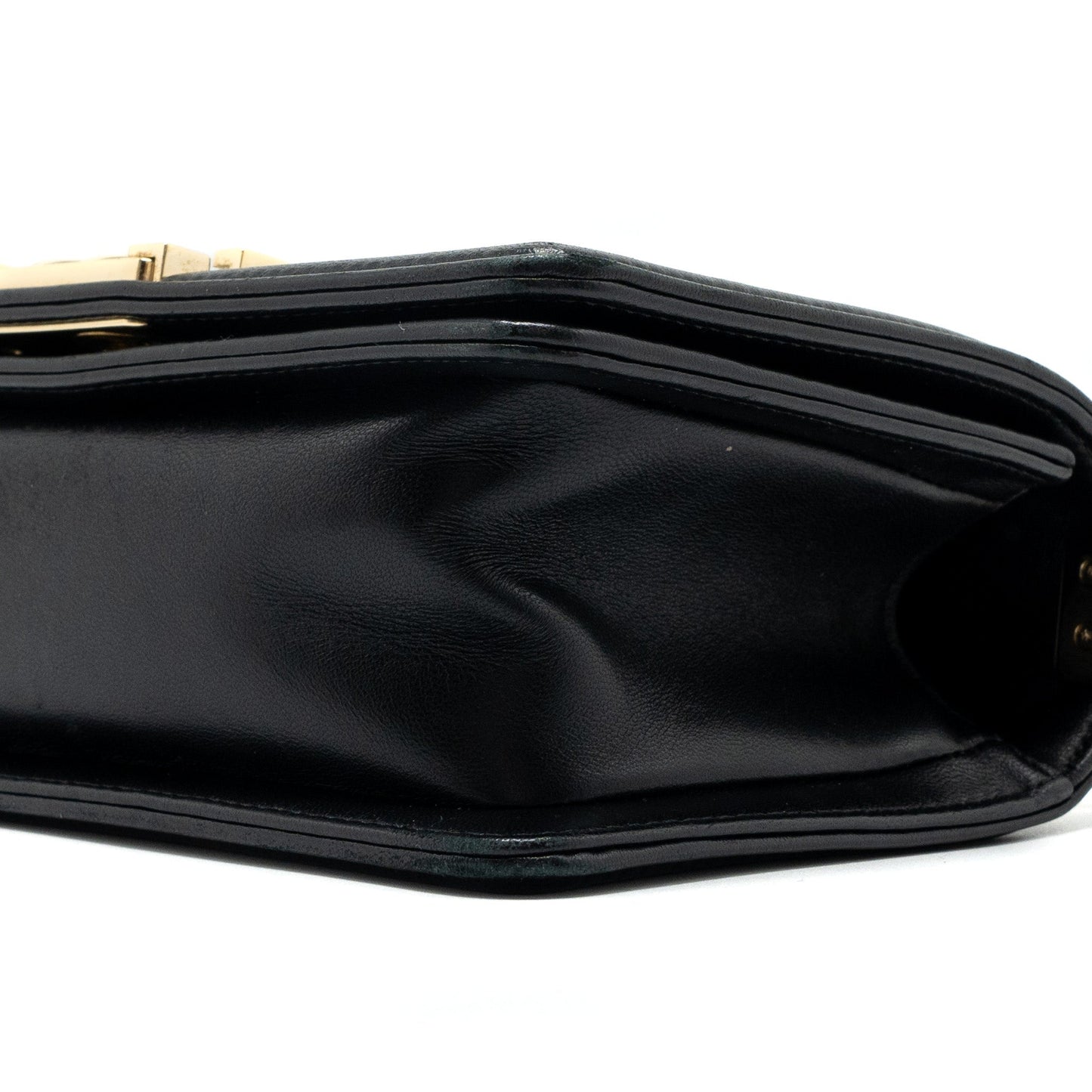 Chanel Small Chevron Boy Bag Lambskin Black