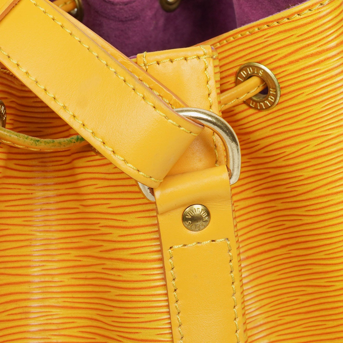 Louis Vuitton Petit Noe Yellow EPI Leather Shoulder Bag