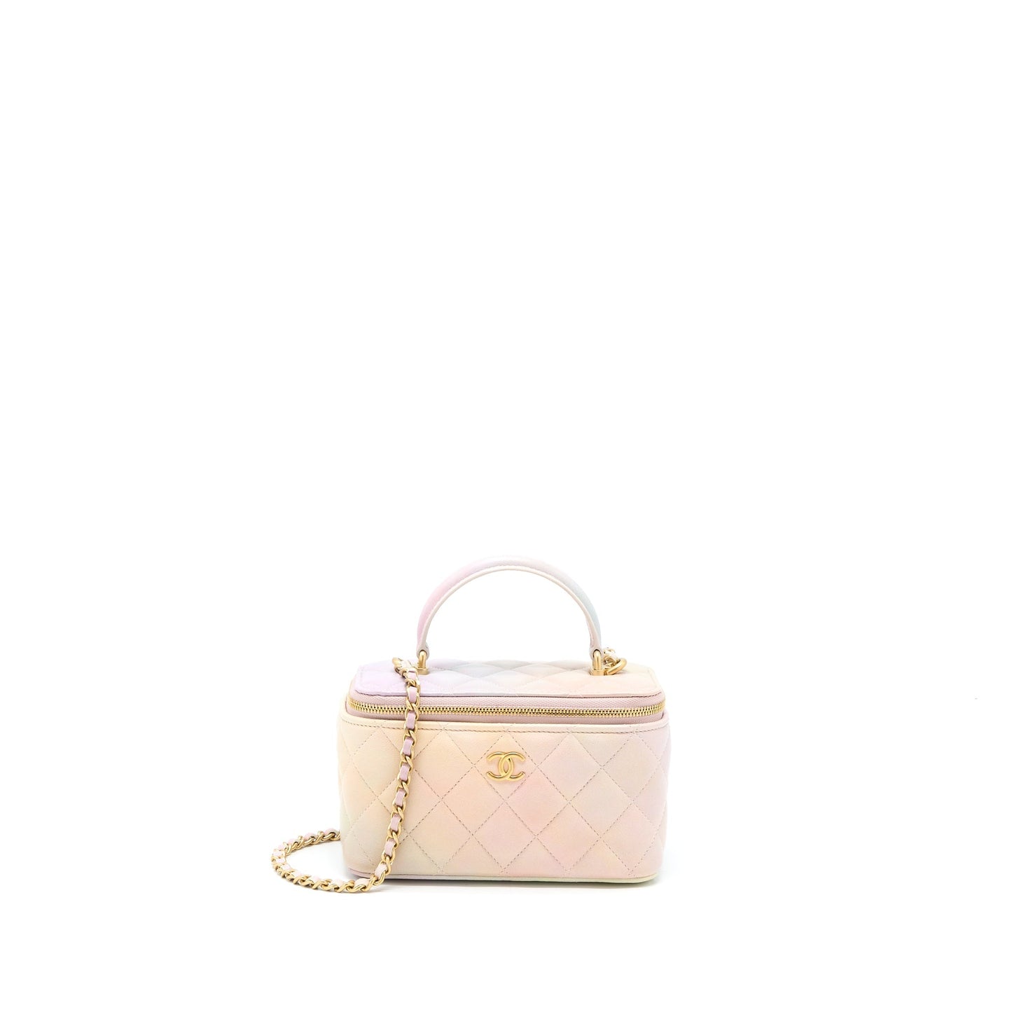 Chanel 22p Top Handle Long Vanity Case Lambskin Multicolour