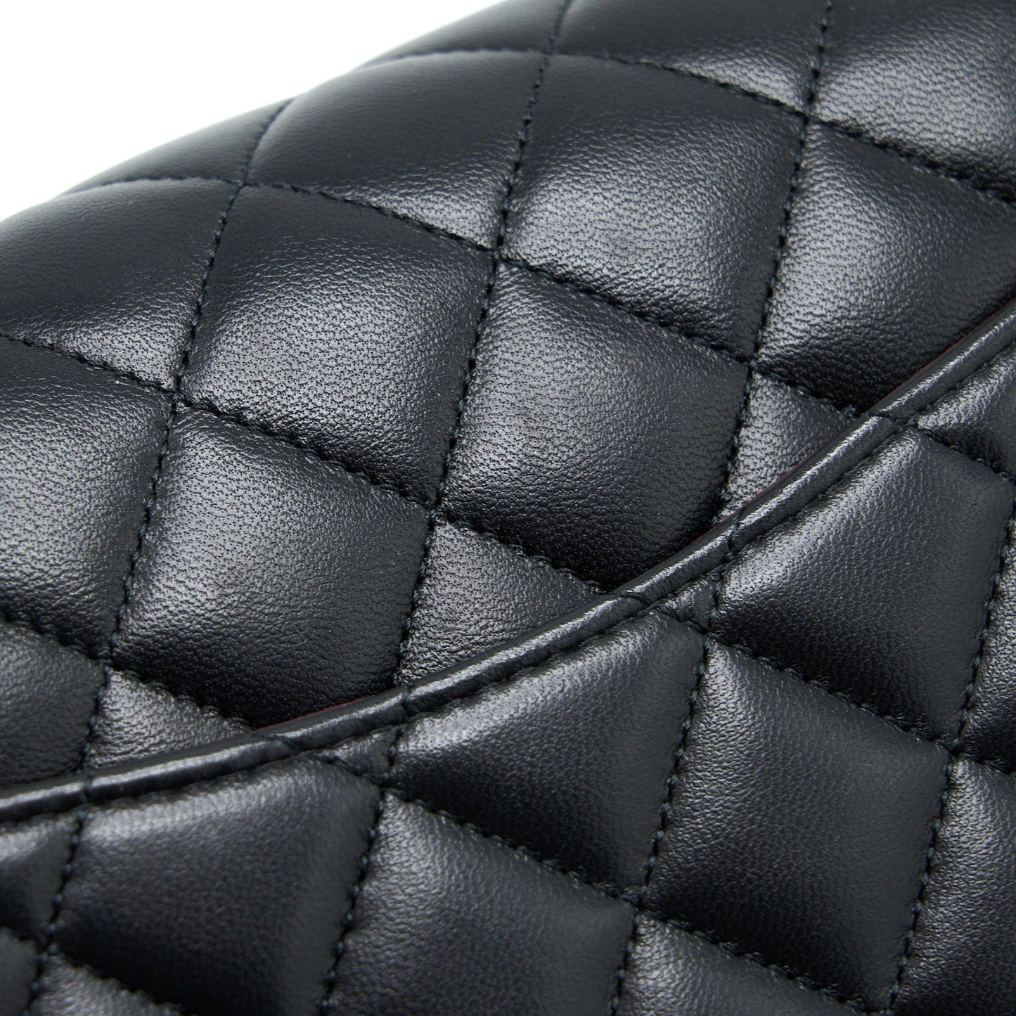 Chanel Small Classic Double Flap Bag Lambskin Black  (Microchip)