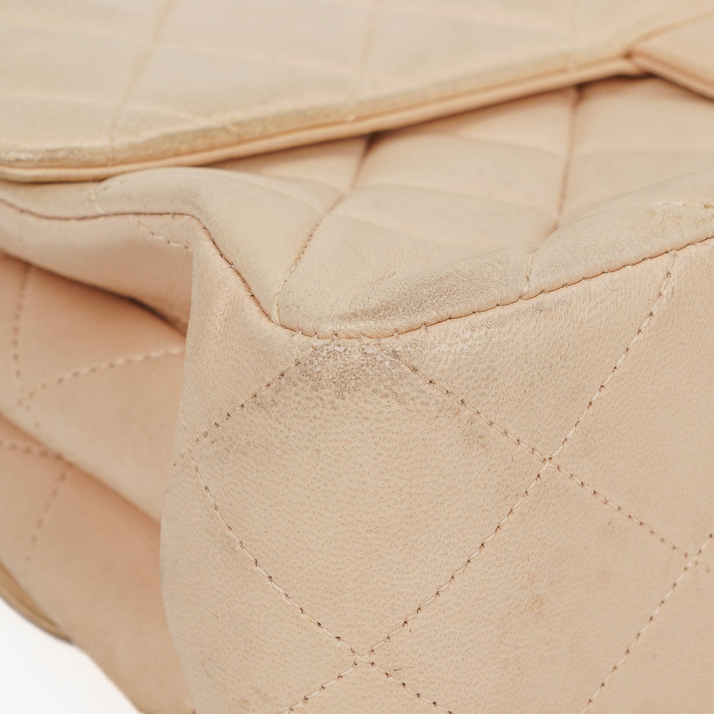 Chanel Double-Sided Flap Bag Beige Leather 24k Gold-Plated Hardware