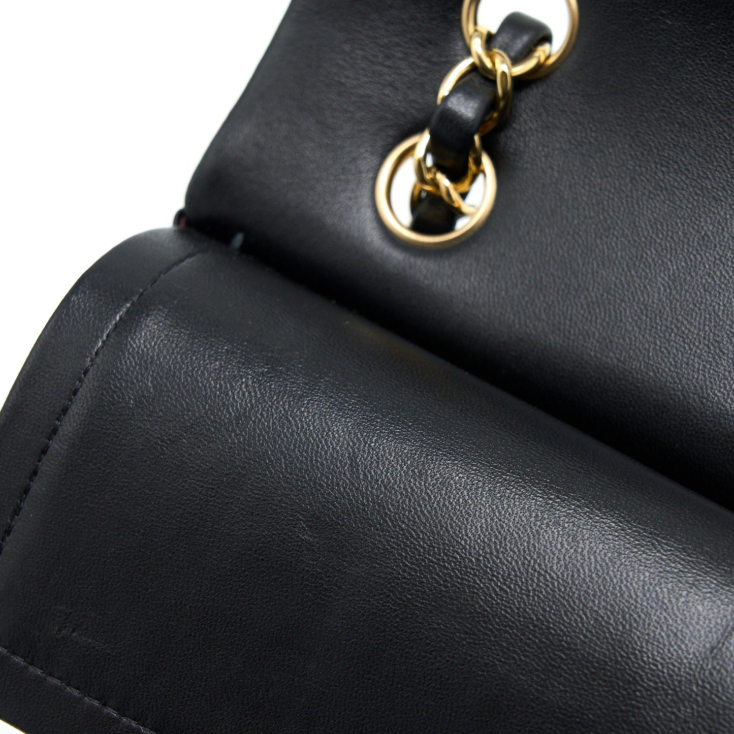 Chanel Small Classic Double Flap Bag Lambskin Black  (Microchip)