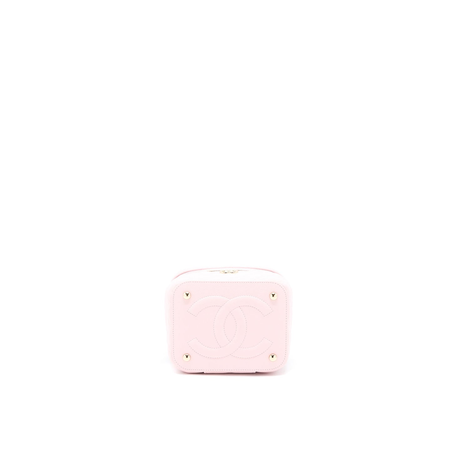 Chanel 22S Top Handle Vanity Bag Caviar Light Pink L (Microchip)