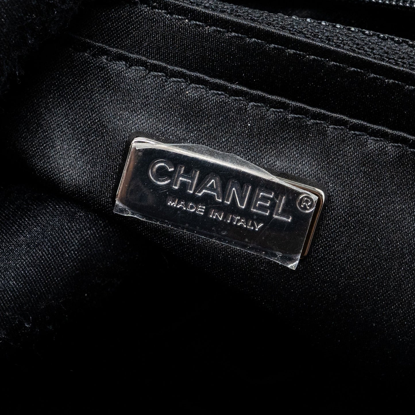 Chanel 21P Limited Edition Flap Bag Sequins/ Satin Black/ White