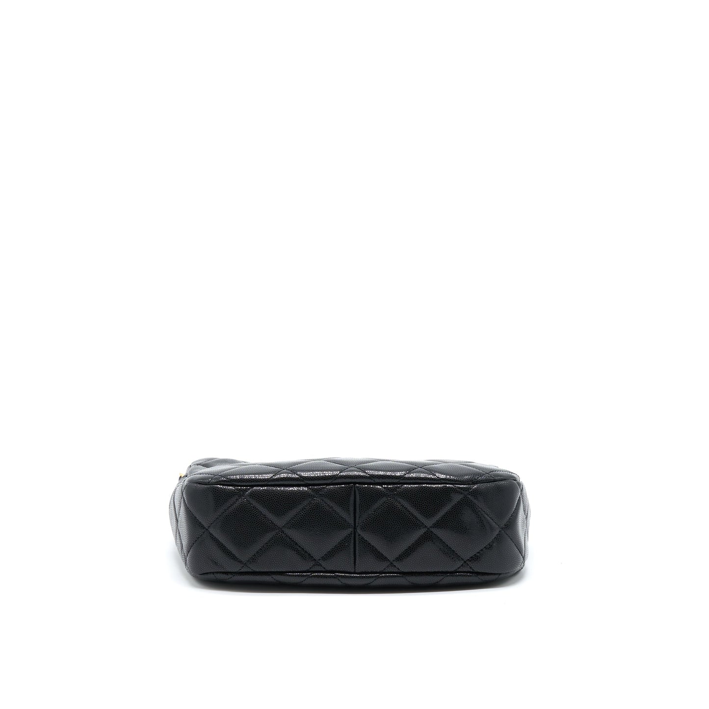 Chanel 22A Twist Your Buttons Hobo Shoulder Bag Caviar Black