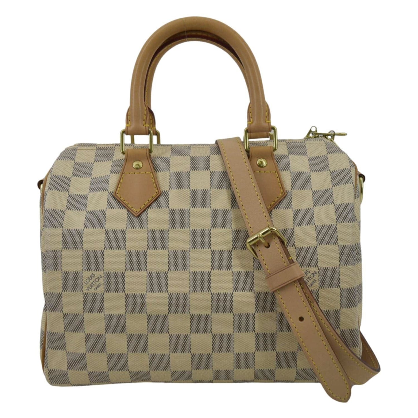 LOUIS VUITTON  25 Bandouliere Damier Azur Satchel Bag White