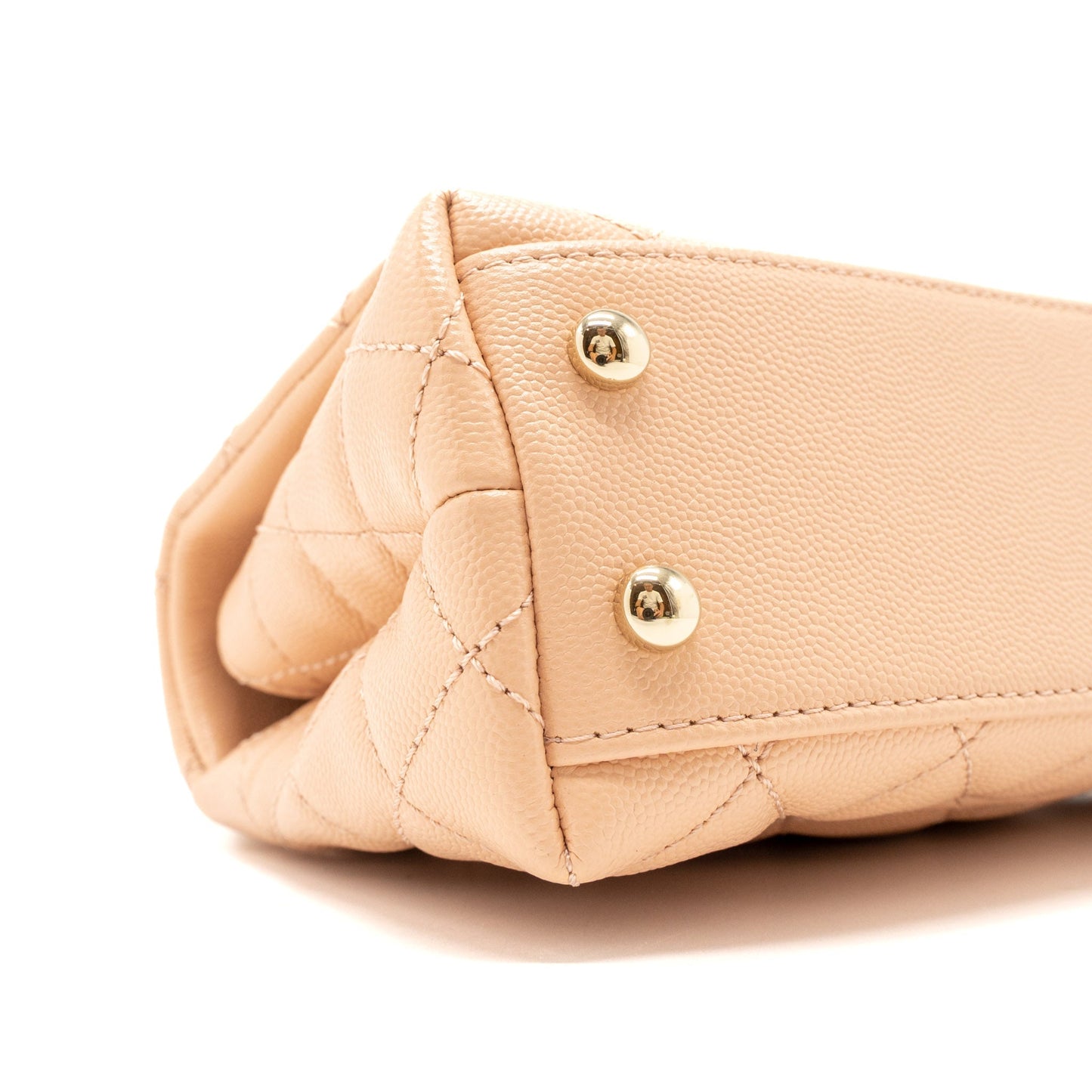 Chanel Mini Coco Handle Bag Caviar Light Pink L