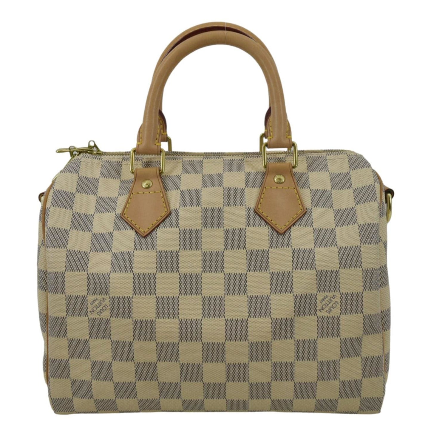 LOUIS VUITTON  25 Bandouliere Damier Azur Satchel Bag White