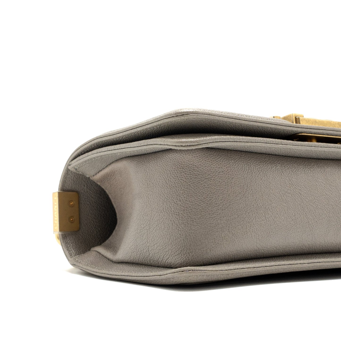 Chanel Small Boy Bag Caviar Light Grey