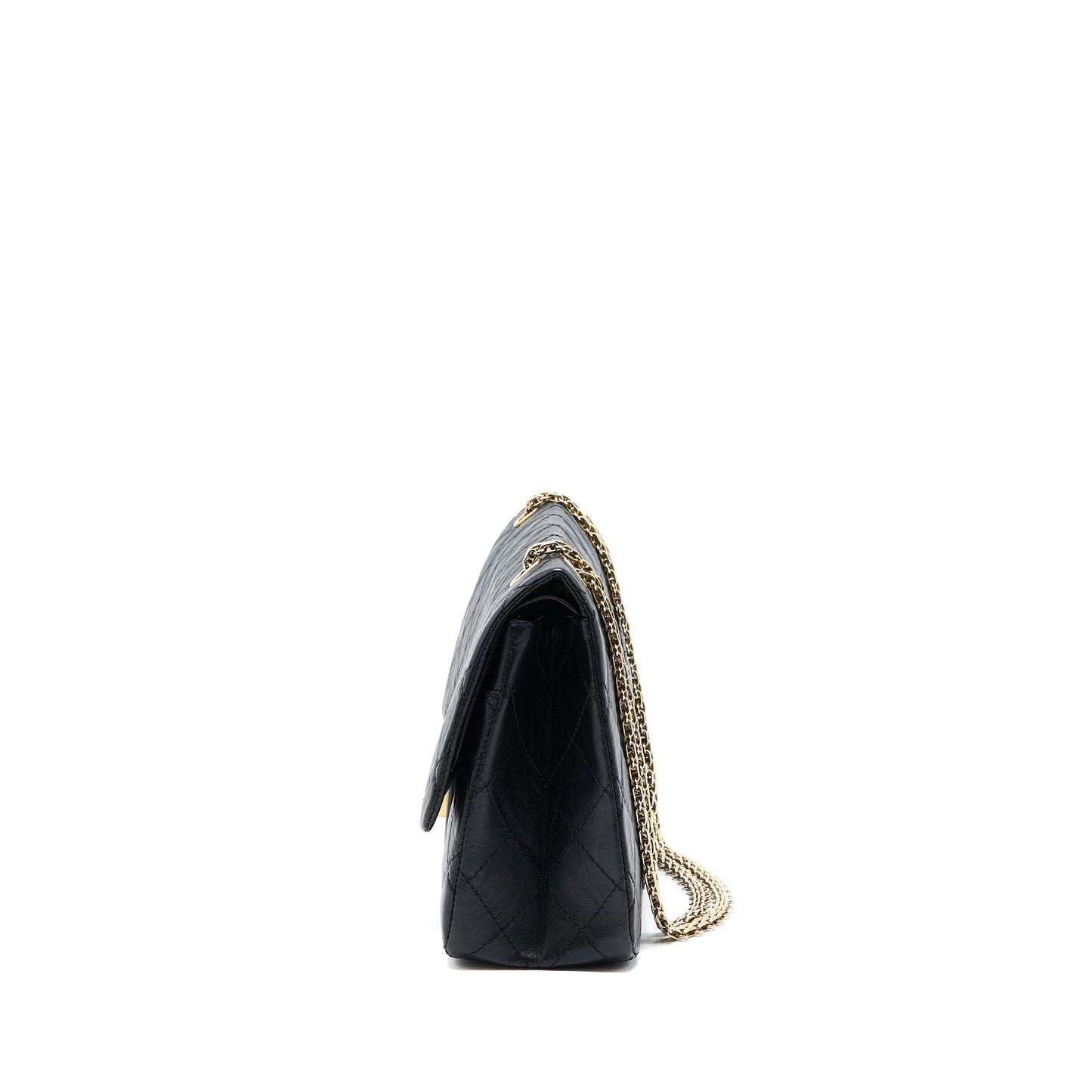 Chanel 2.55 227 Reissue Flap Bag Aged Calfskin Black