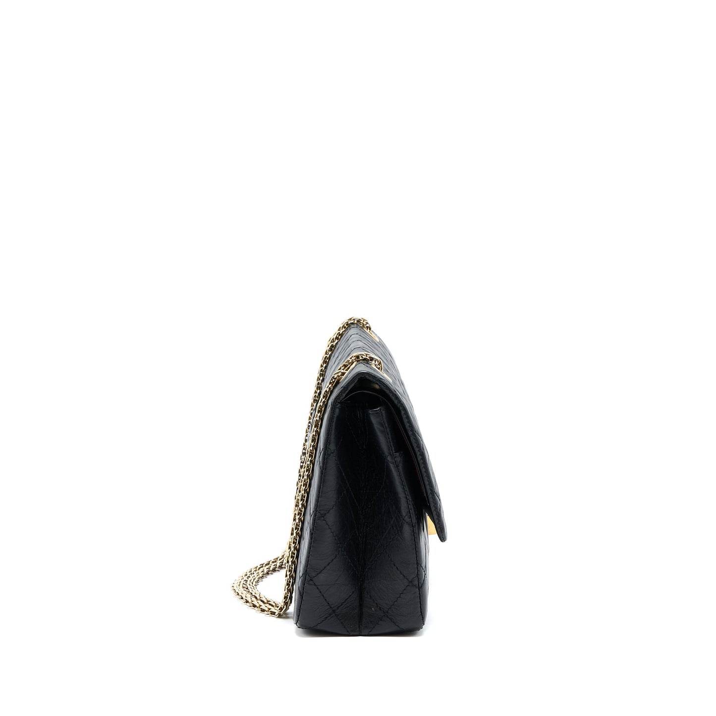 Chanel 2.55 227 Reissue Flap Bag Aged Calfskin Black