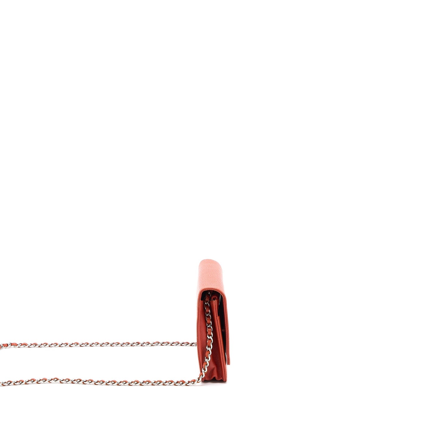 Chanel Wallet On Chain Caviar Orange Red