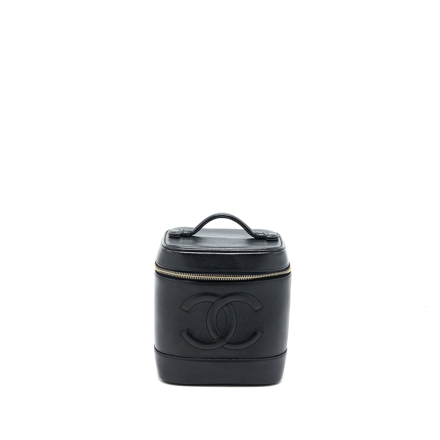 Chanel  Vanity Case with Chain Caviar Black
