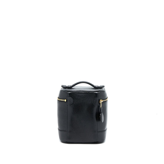 Chanel  Vanity Case with Chain Caviar Black