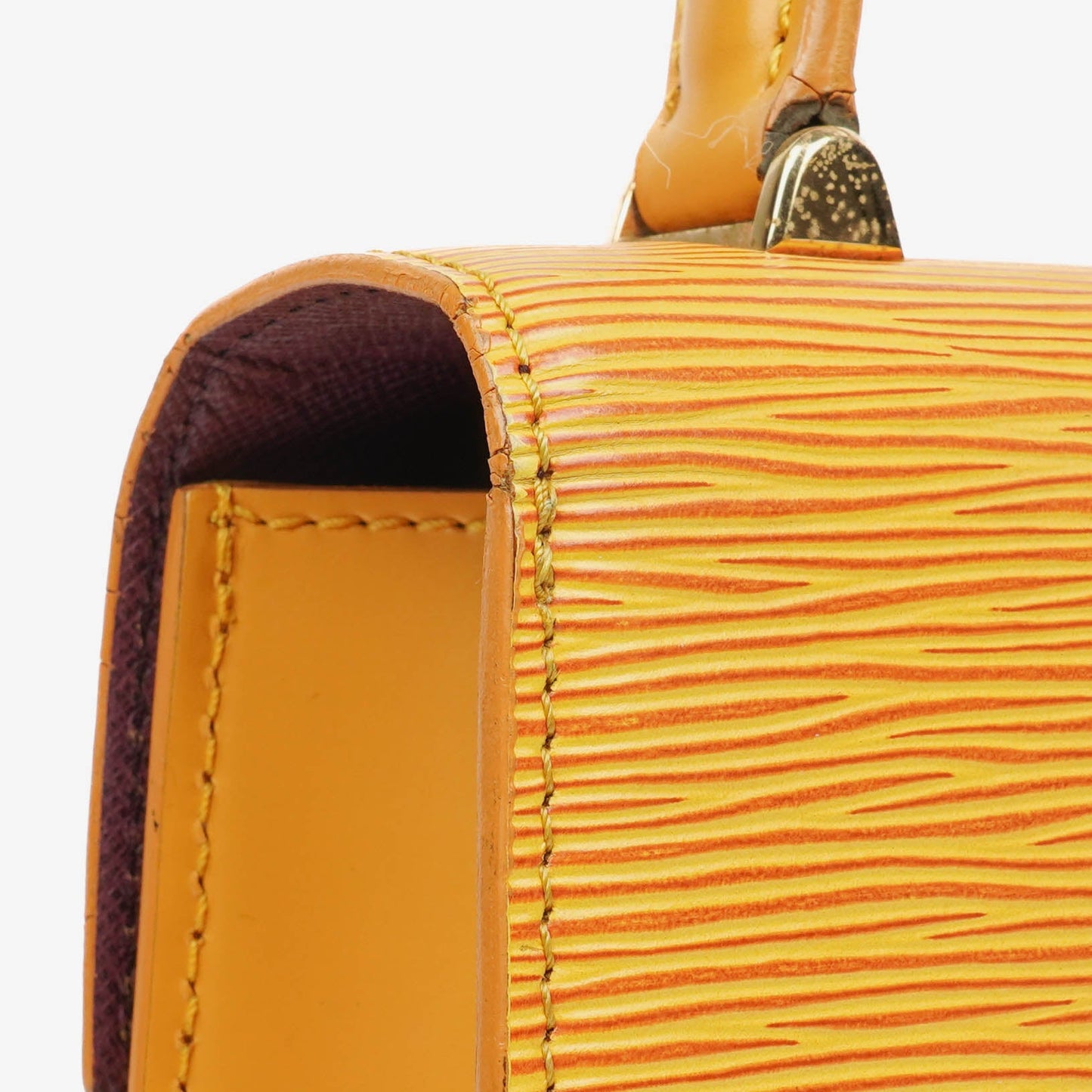 Louis Vuitton Yellow EPI Leather Malesherbes Handbag