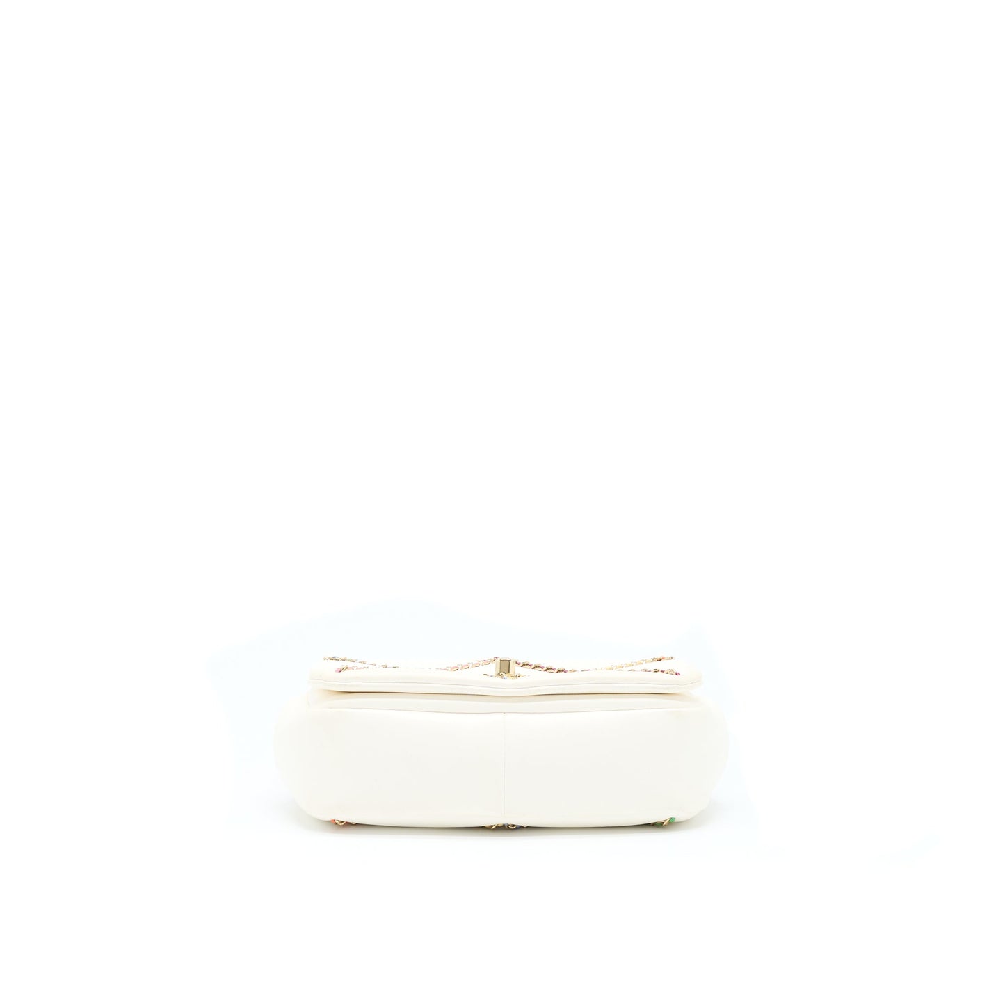 Chanel Small Flap Bag Lambskin White/Multicolor L