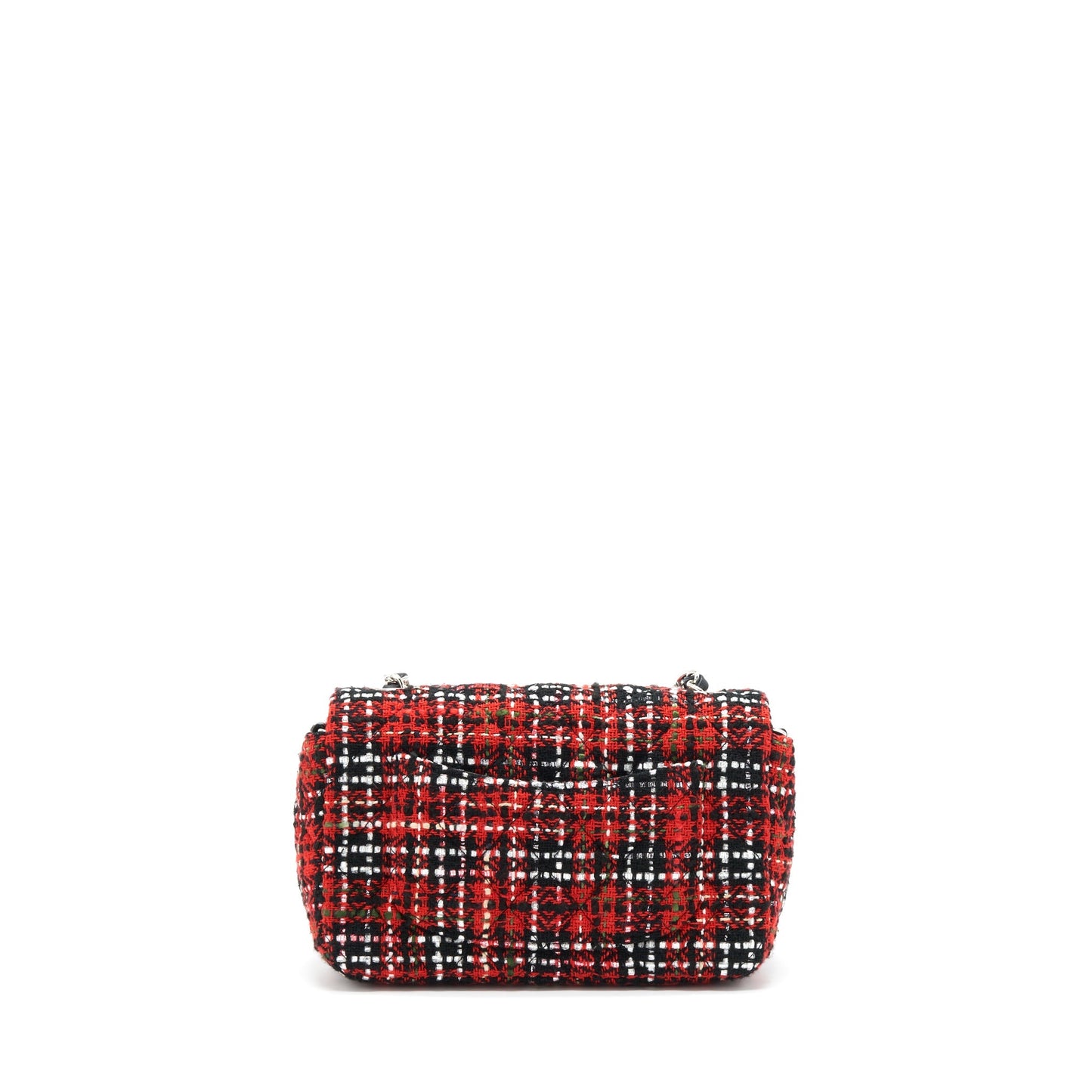 Chanel Mini Rectangular Flap Bag Tweed Red/ Black
