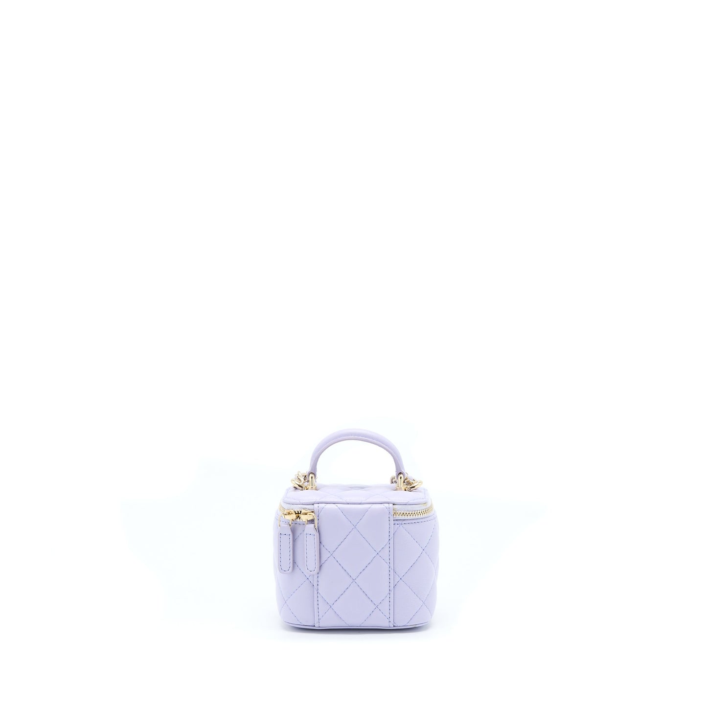 Chanel Top Handle Mini Vanity Case Light Purple L