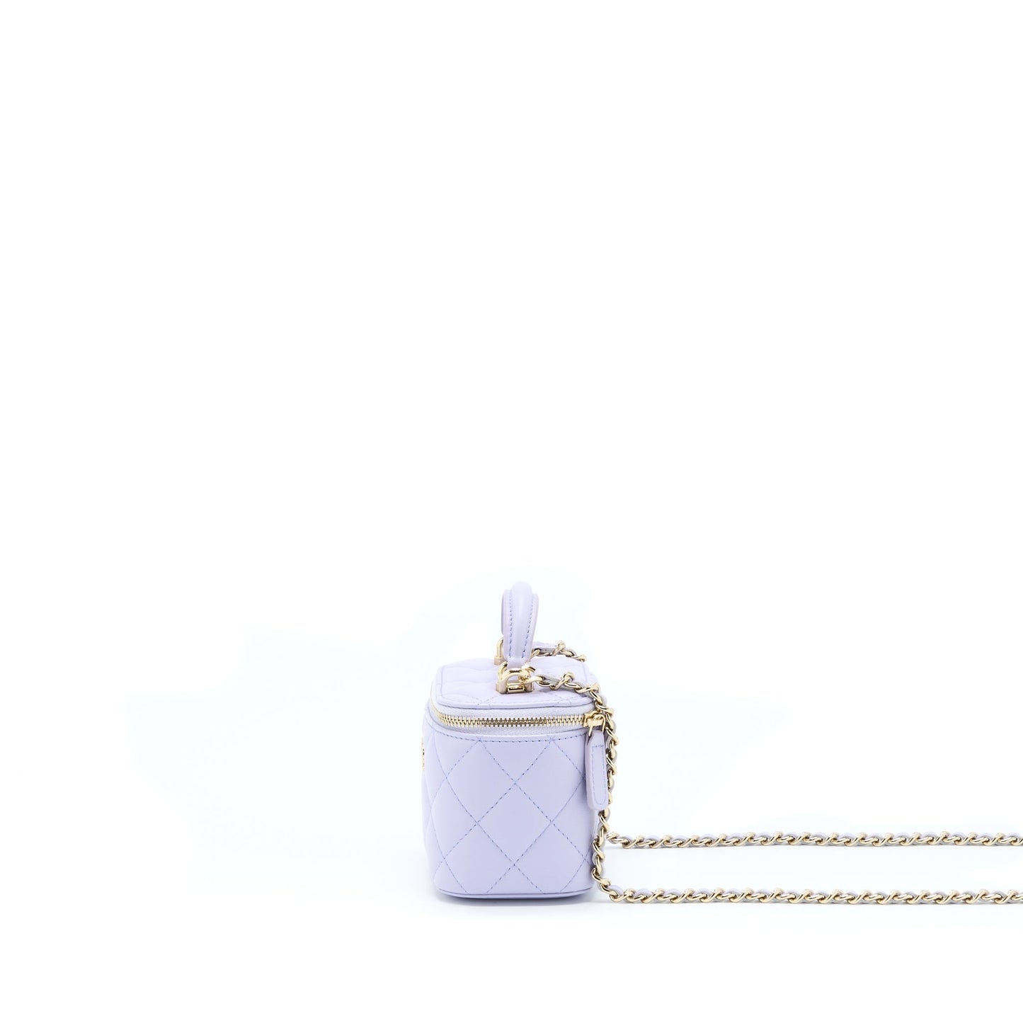 Chanel Top Handle Mini Vanity Case Light Purple L
