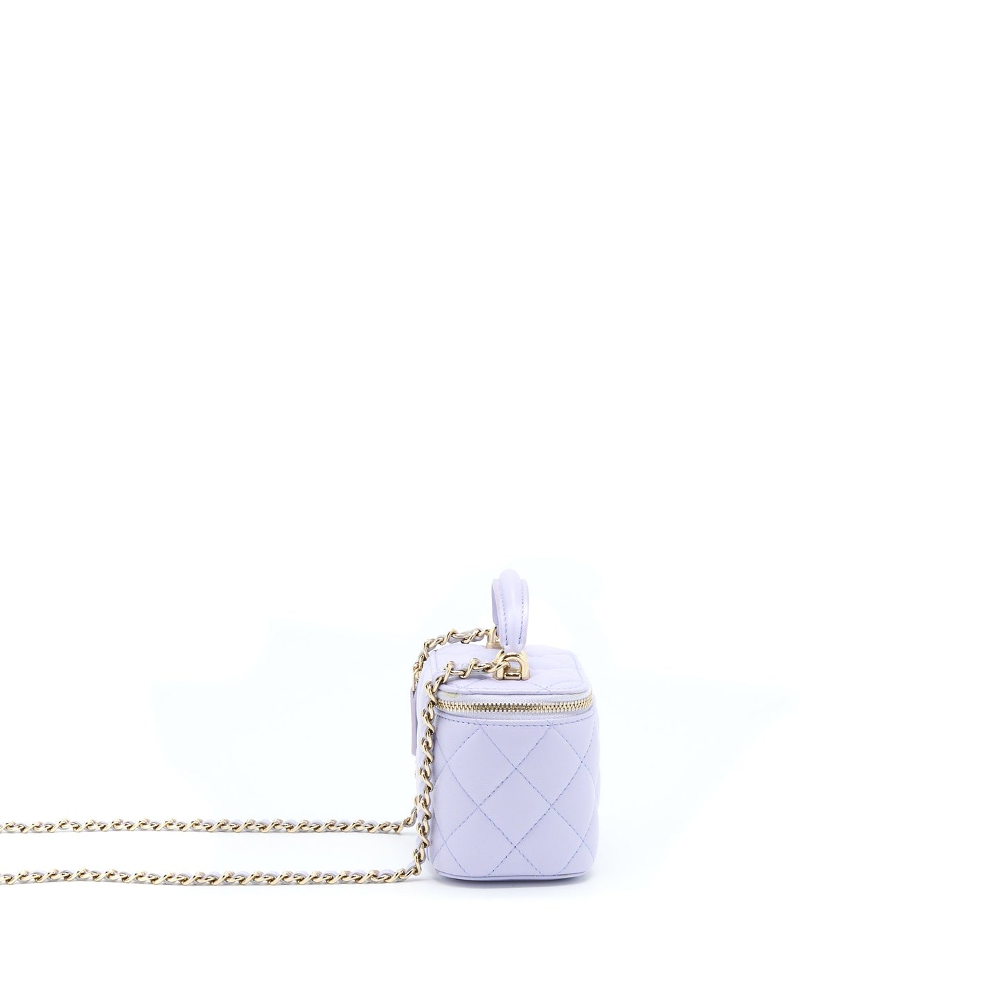 Chanel Top Handle Mini Vanity Case Light Purple L