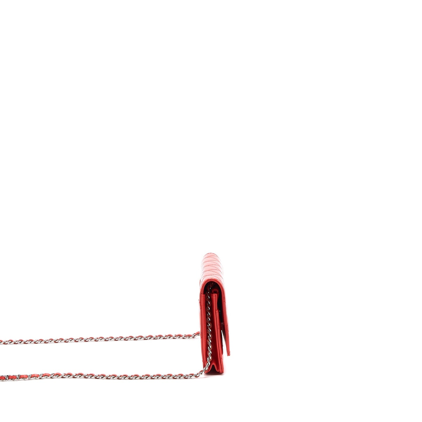 Chanel Classic Wallet On Chain Patent Red