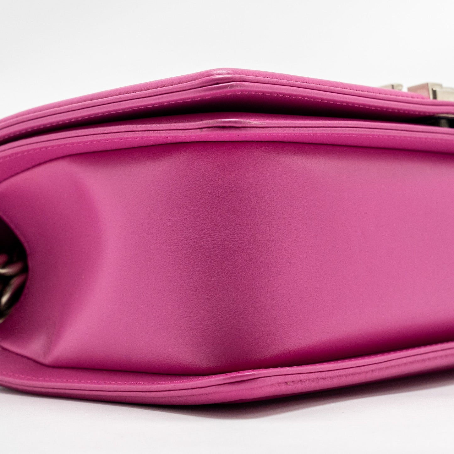 Chanel Medium Boy Flap Bag Python Pink Brushed
