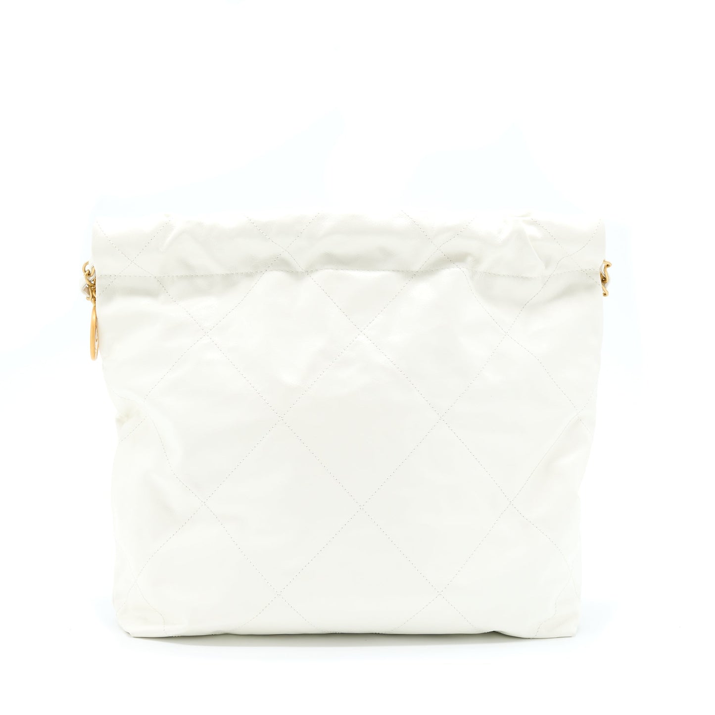 Chanel Small 22 Bag Shiny Calfskin White