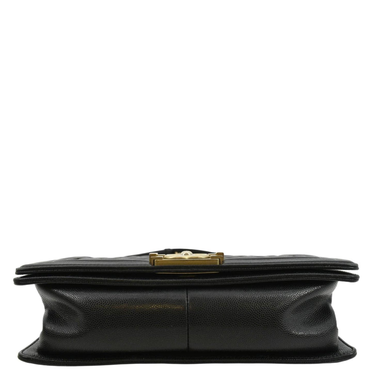 CHANEL Medium Boy Flap Caviar Quilted Leather Shoulder Bag Black