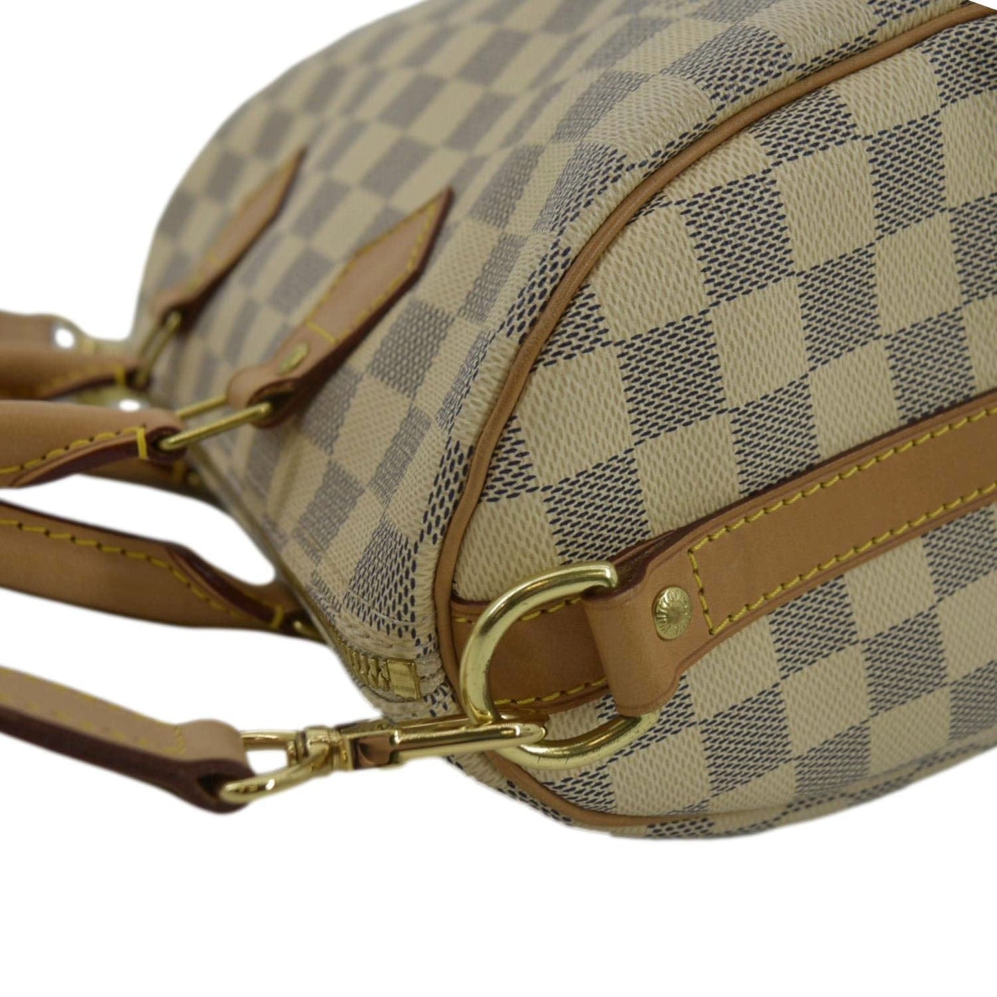 LOUIS VUITTON  25 Bandouliere Damier Azur Satchel Bag White