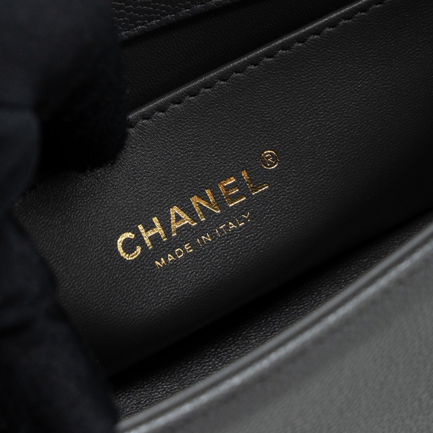 Chanel small boy bag caviar grey L (microchip)