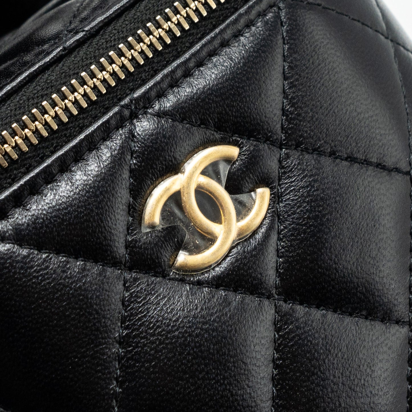 Chanel Top Handle Mini Vanity Lambskin Black