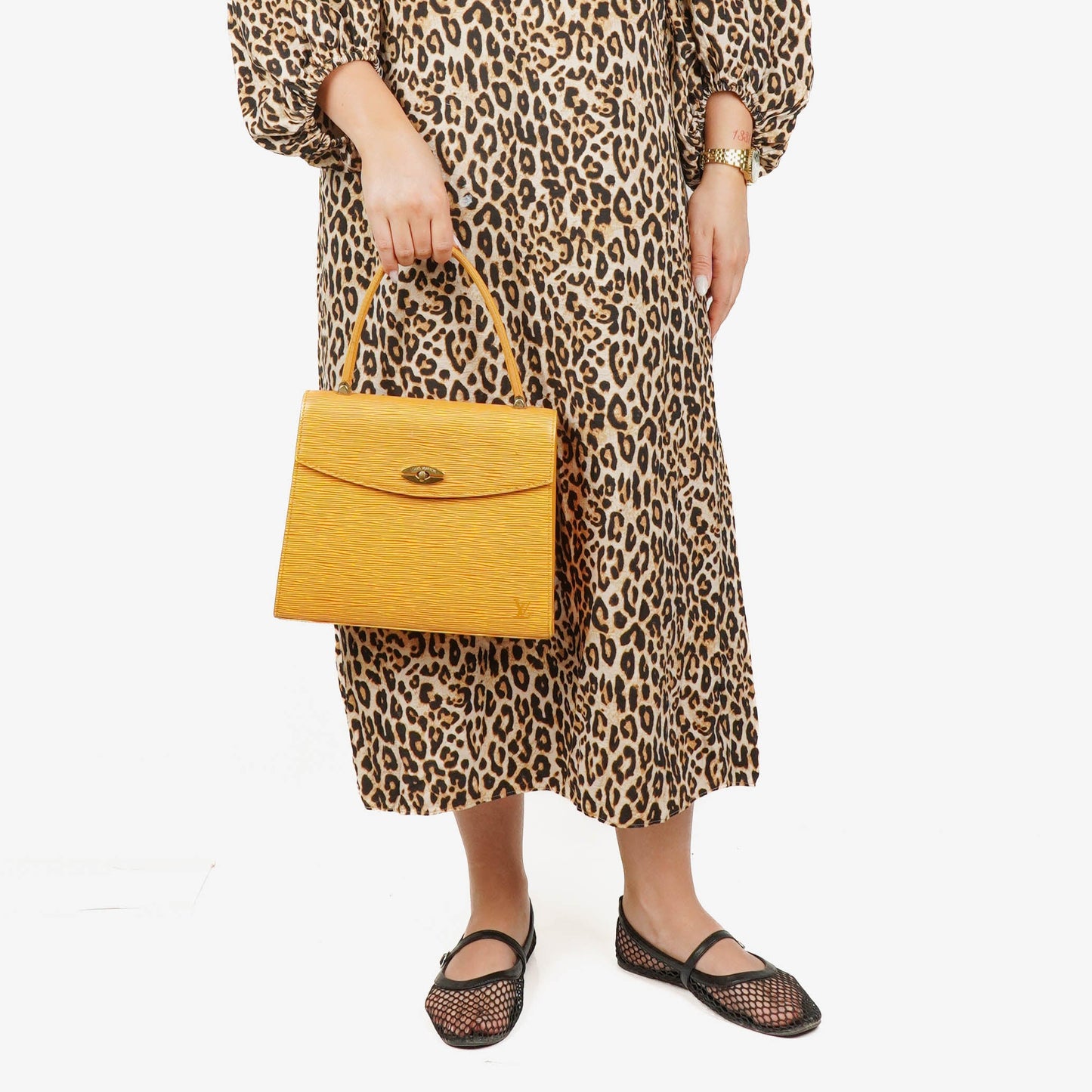 Louis Vuitton Yellow EPI Leather Malesherbes Handbag