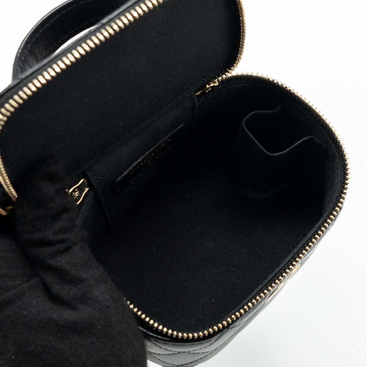 Chanel Top Handle Mini Vanity Lambskin Black