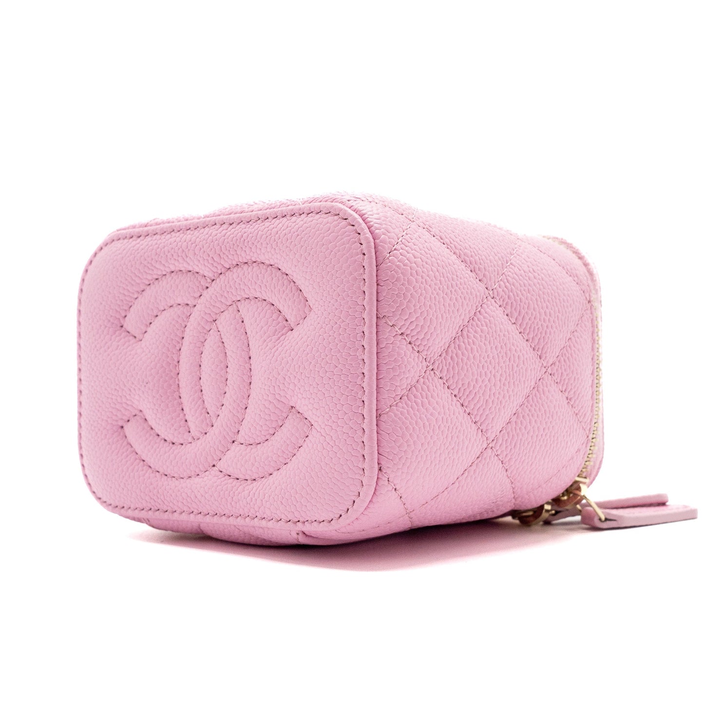 Chanel mini vanity with chain caviar light pink  (Microchip)