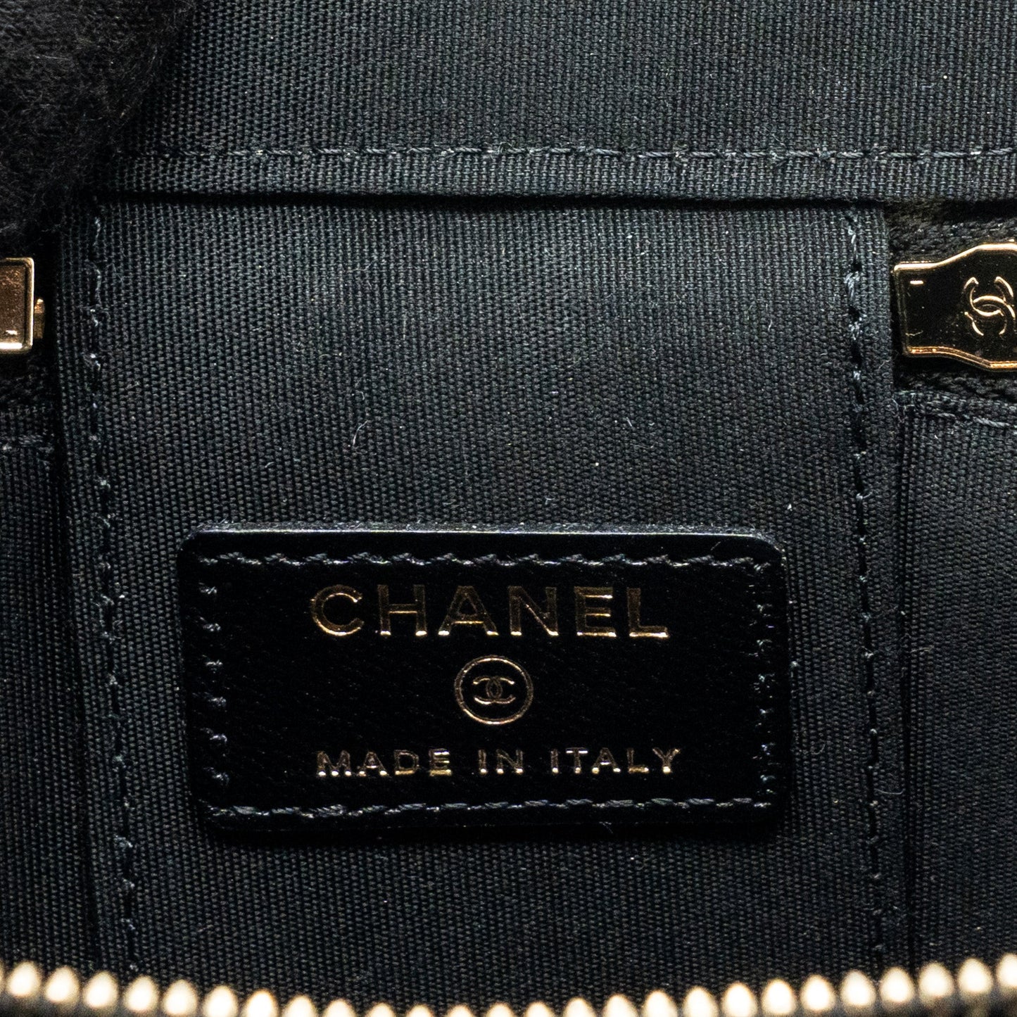 Chanel Top Handle Mini Vanity Lambskin Black