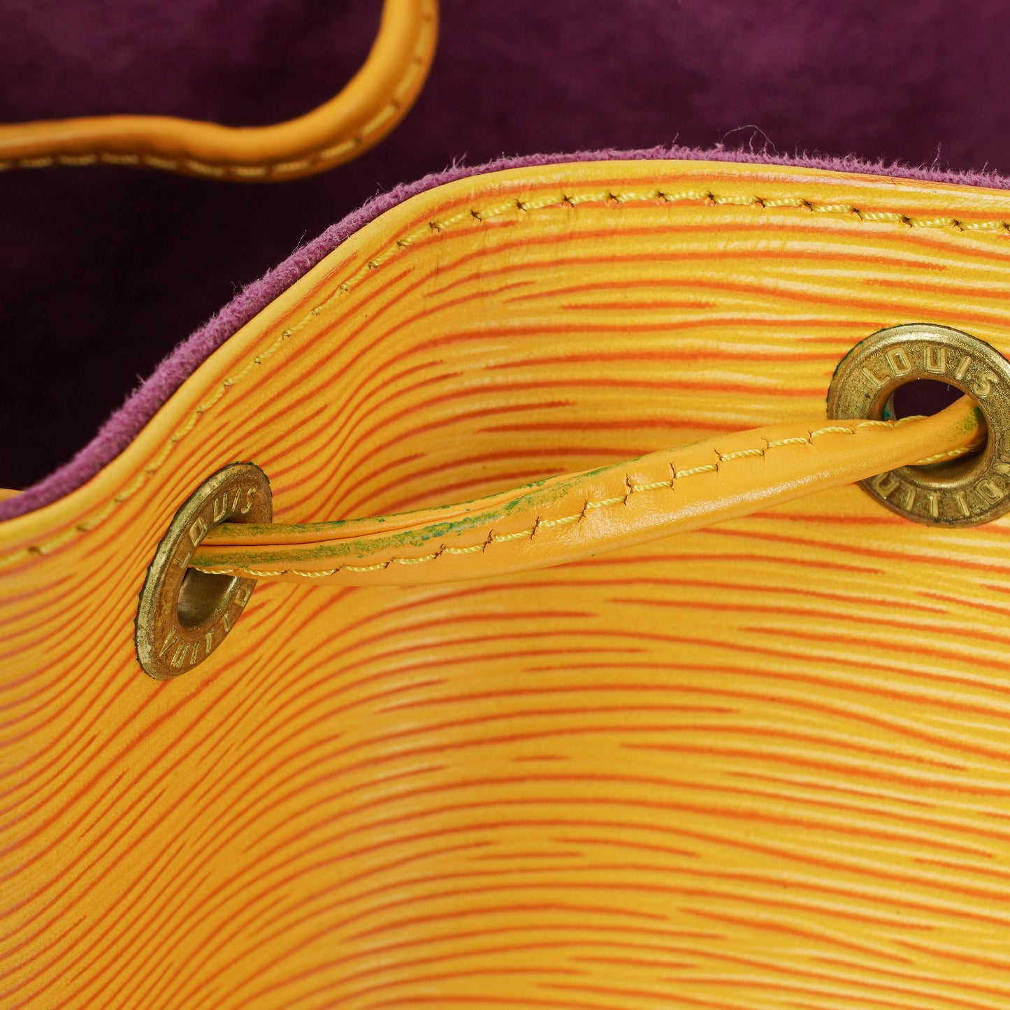 Louis Vuitton Petit Noe Yellow EPI Leather Shoulder Bag