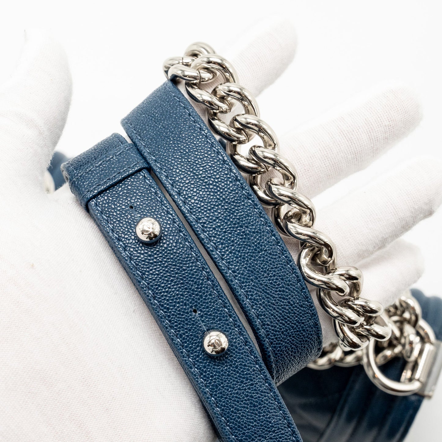 Chanel Small Boy Bag Caviar Navy