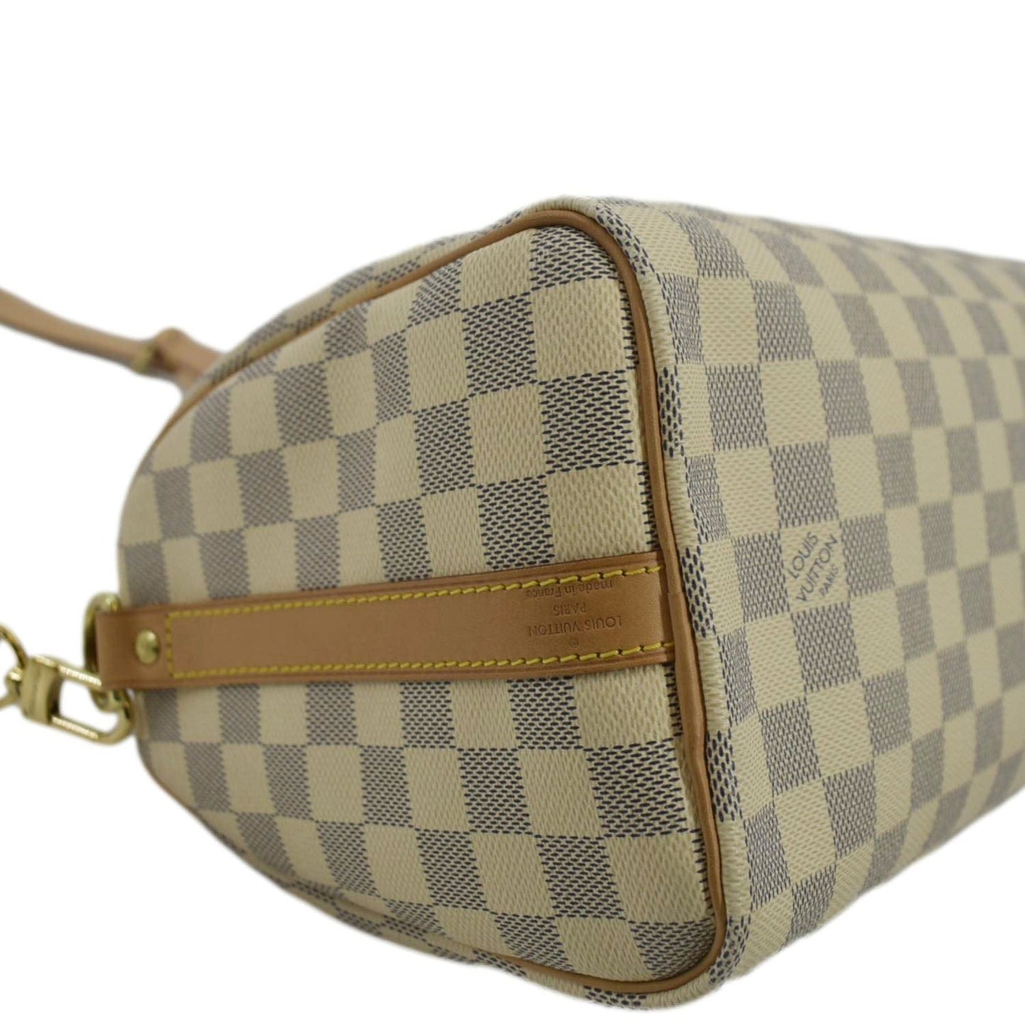 LOUIS VUITTON  25 Bandouliere Damier Azur Satchel Bag White