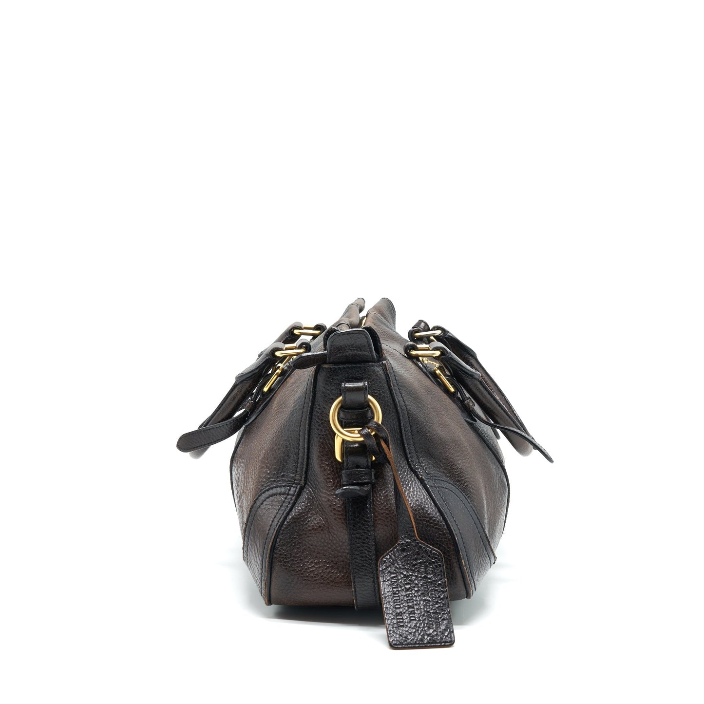 PRADA Handle Tote Purse with Strap in Brown