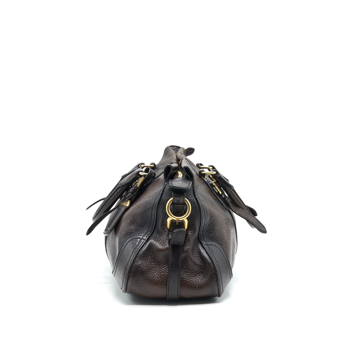 PRADA Handle Tote Purse with Strap in Brown