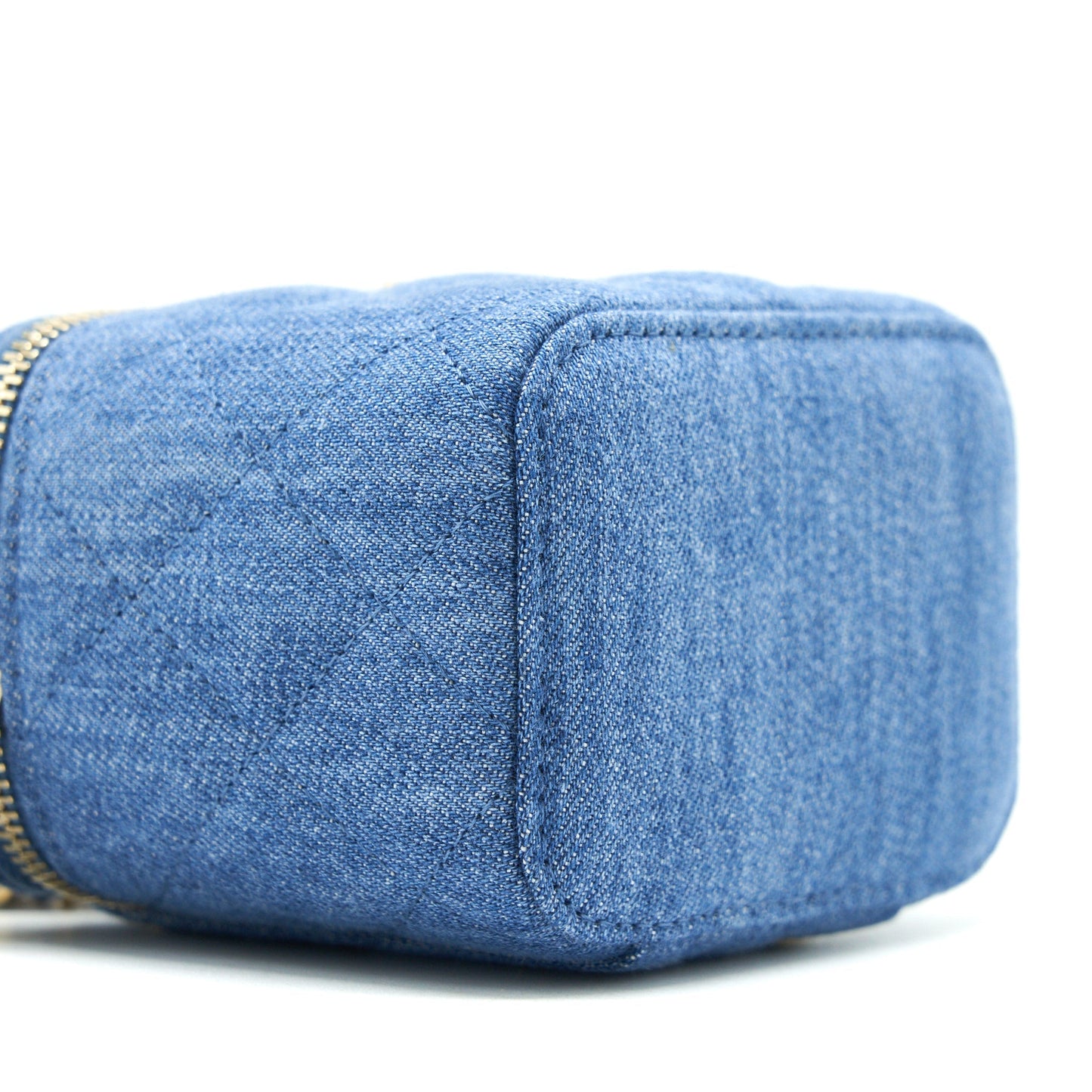 Chanel 22C Pearl Crush mini Vanity with Chain Denim