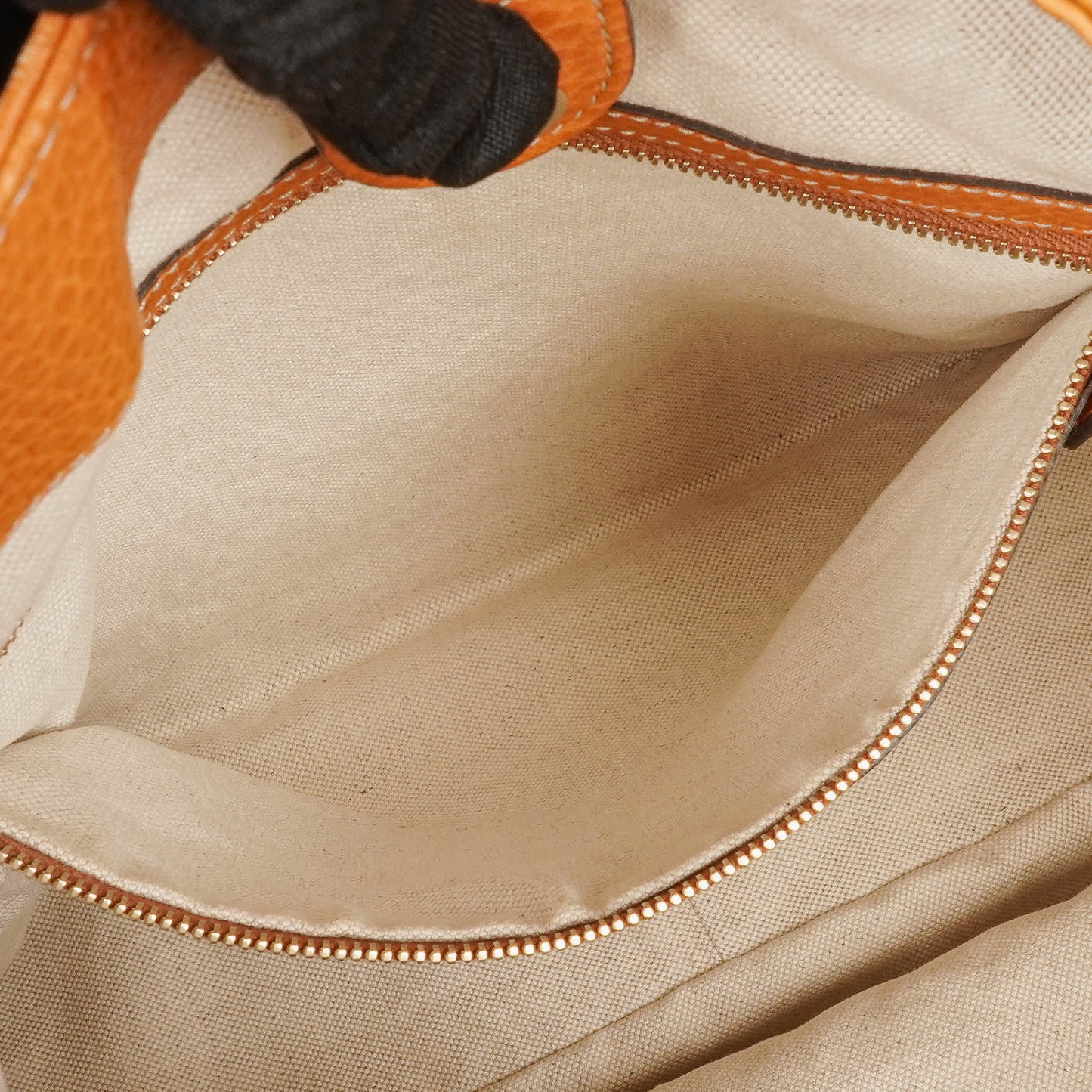 Gucci Web Striped Brown Lerahter Hobo Bag