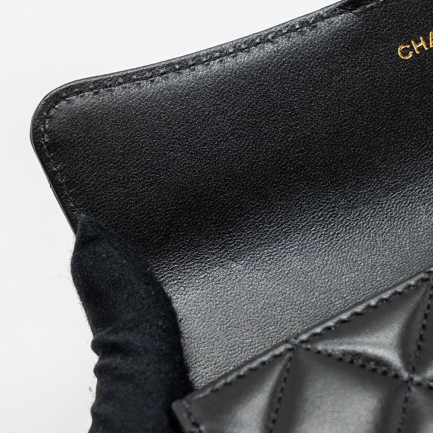 Chanel classic long flap wallet lambskin black  (microchip)