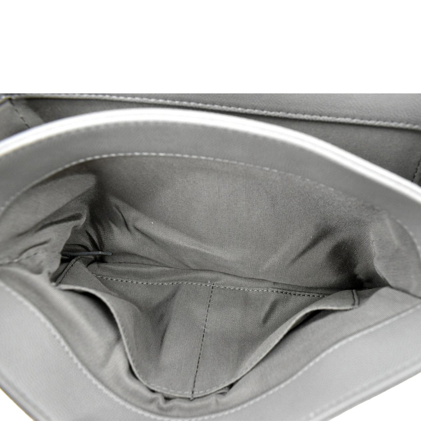 CHANEL Lady Coco Flap Suede Caviar Leather Crossbody Bag Gray